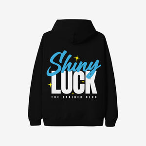 
                  
                    Load image into Gallery viewer, Shiny Luck Black Hoodie. Back Print.
                  
                