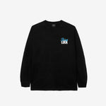 Shiny Luck Black Long Sleeve. Front Print.