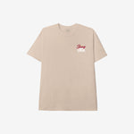 Shiny Luck Heather Tan Tee Slim Fit. Front Print.